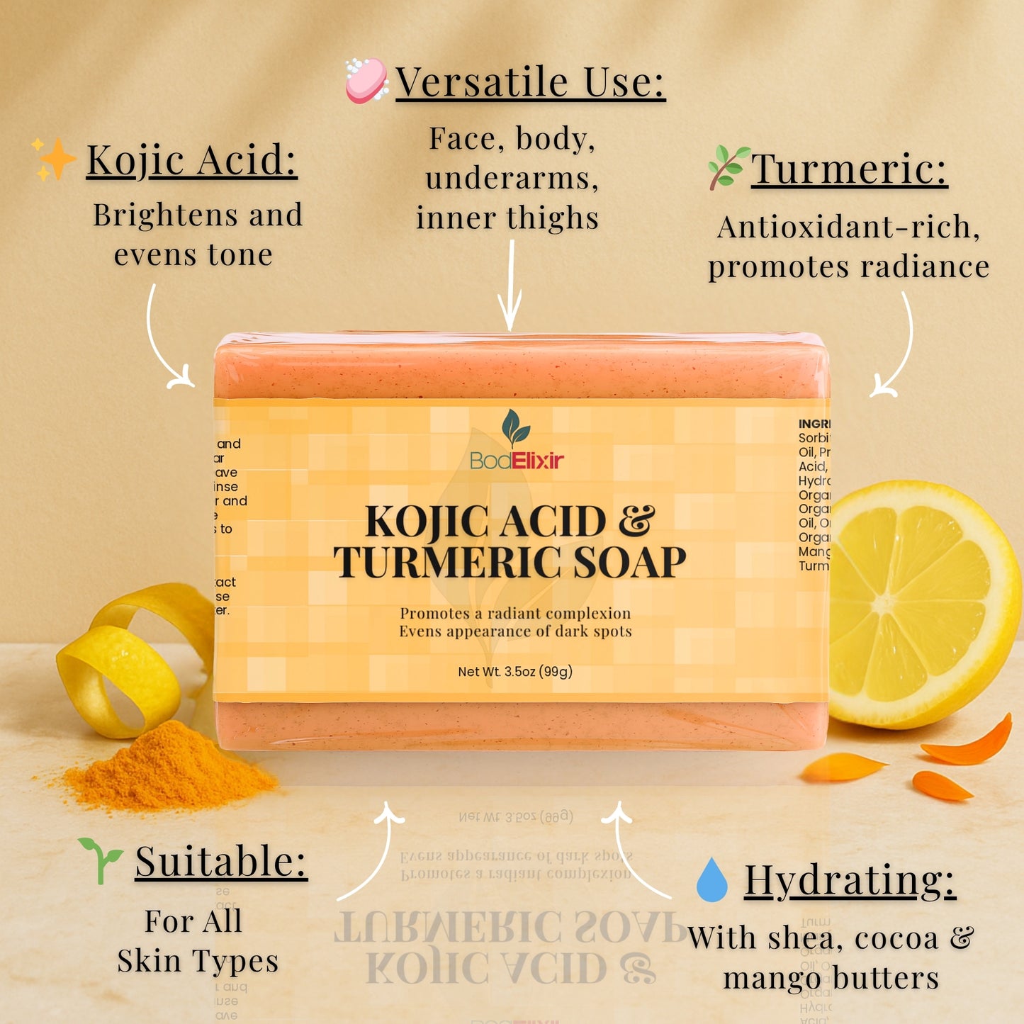 Kojic Acid & Turmeric Soap