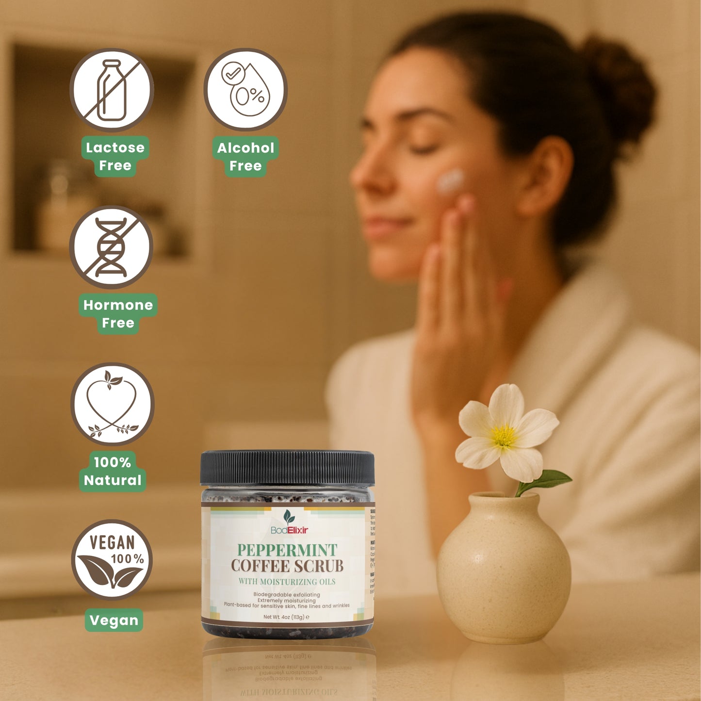 Peppermint Coffee Scrub